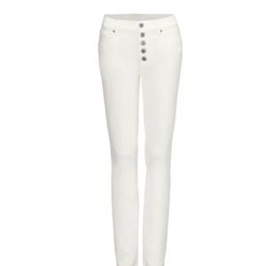 CAbi Women's High Rise White Jeans